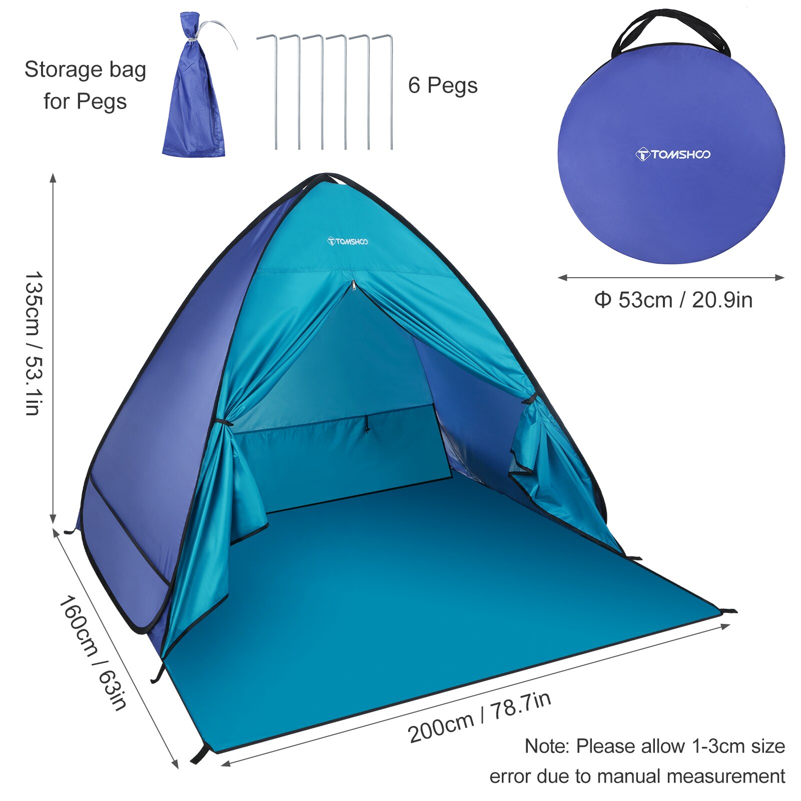 Cheap Goat Tents Outdoor Camping Automatic Instant Pop Up Beach Tent Lightweight Shade Sun Shelter Tent Canopy Cabana with Carry Bag   